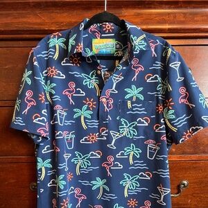 Chubbies Neon One Man Wolf Pack Button Up Shirt